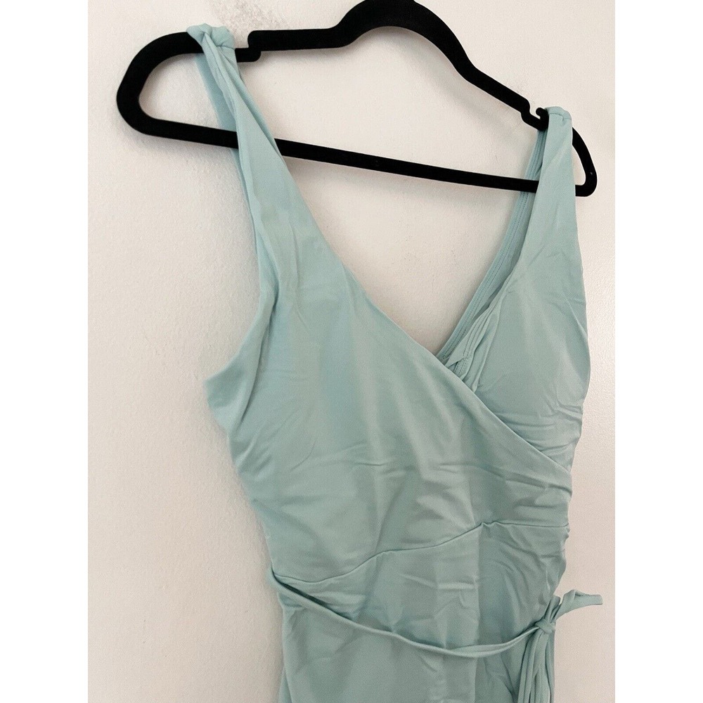 NWT Andie Swim The Belmar One Piece Cabana Blue Tie Waist Swimsuit Sz Medium - Picture 5 of 7